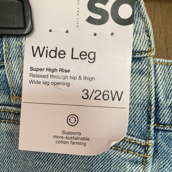 Relist 5/17❌ So Notch waist Super High rise Wide Leg raw hem jean - Picture 8 of 16